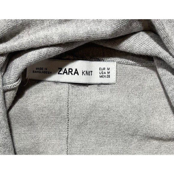 ZARA knit drapefront cardigan size M - Picture 2 of 2